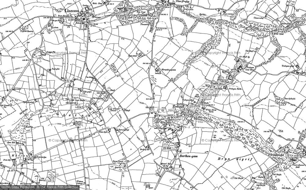 Old Map of Trelogan, 1898 - 1910 in 1898