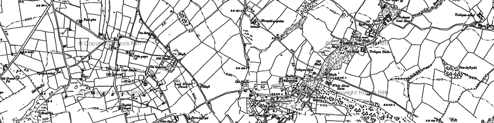 Old map of Trelogan in 1898