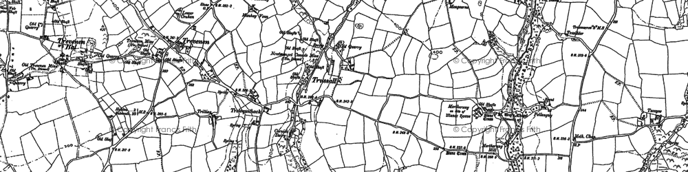 Old map of Trussall in 1906