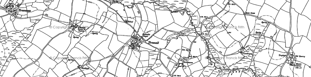 Old map of Tremail in 1882