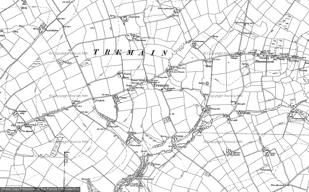Old Map of Tremain, 1904 in 1904