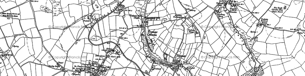 Old map of Treworrick in 1882