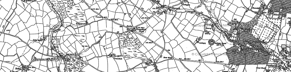 Old map of Tremethick Cross in 1877