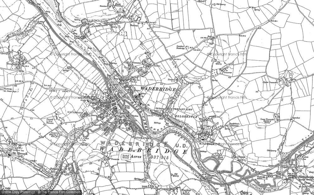 Old Map of Trenant, 1880 in 1880