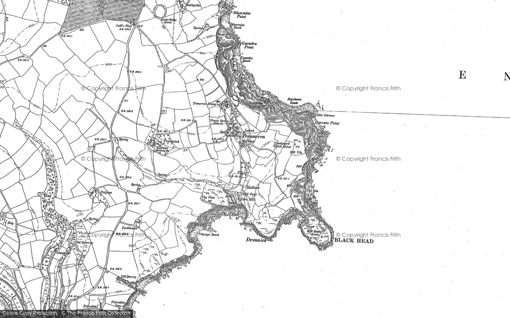 Old Map of Trenarren, 1881 - 1906 in 1881