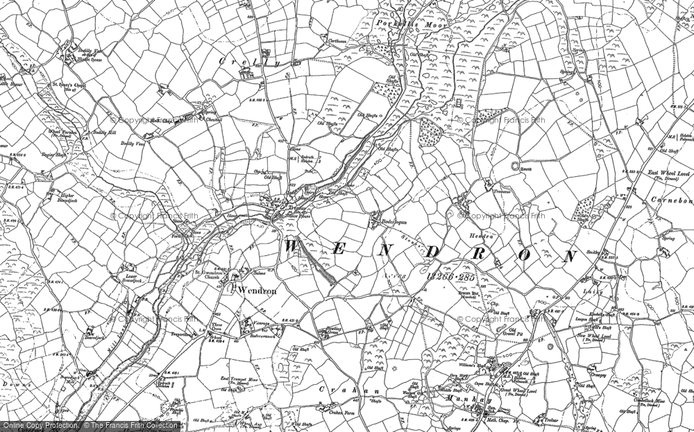 Old Map of Trenear, 1877 - 1906 in 1877