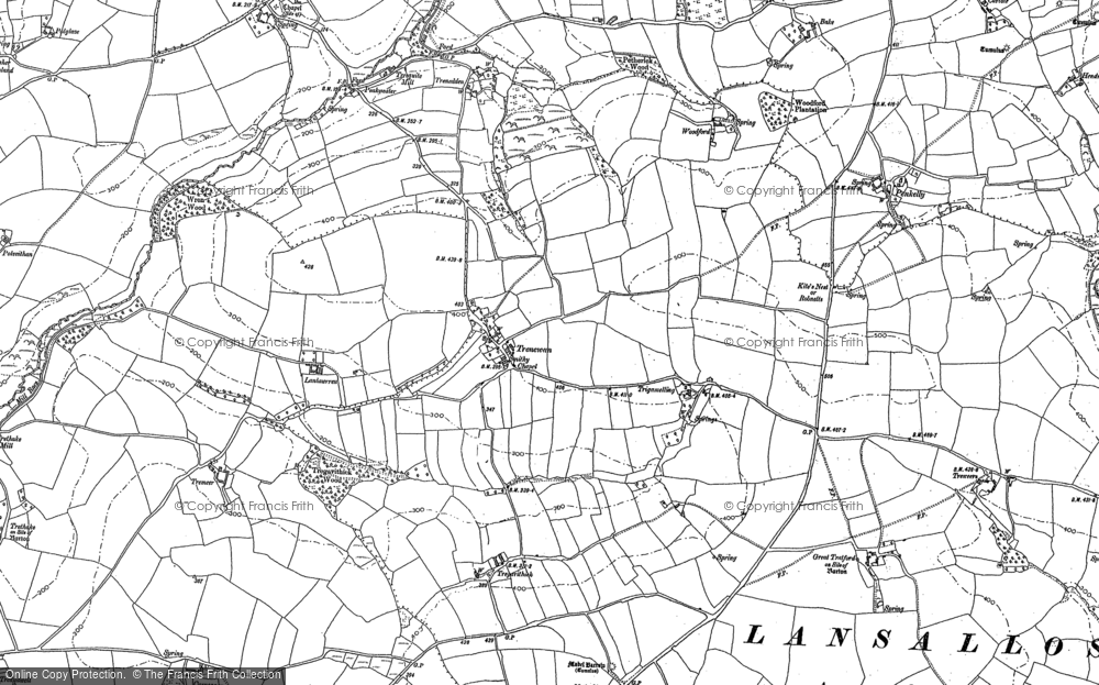 Old Map of Trenewan, 1905 - 1906 in 1905
