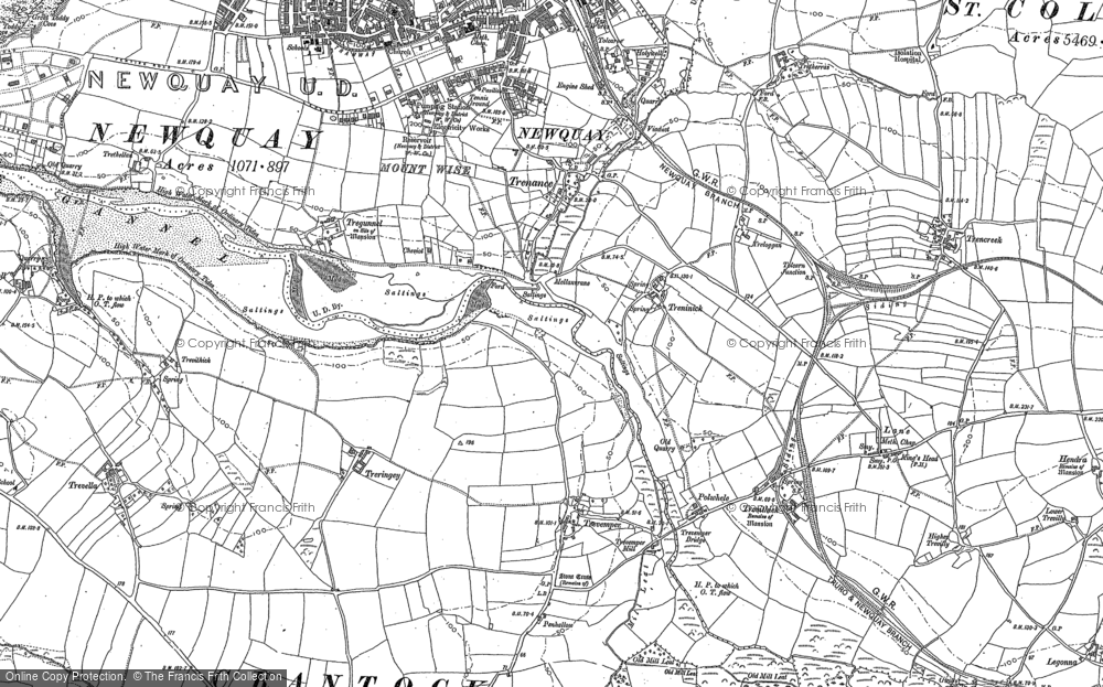 Old Map of Treninnick, 1906 in 1906