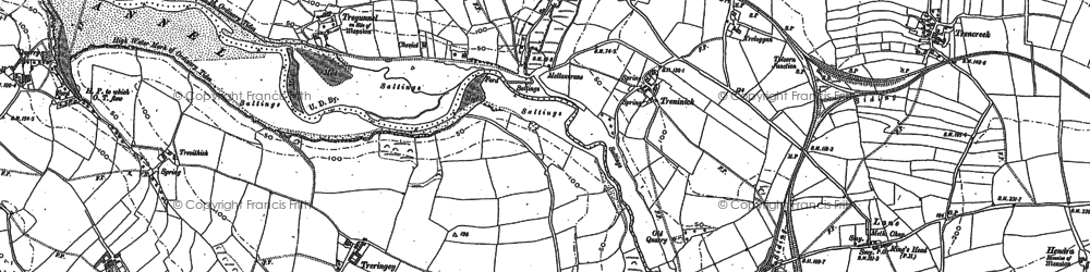 Old map of Treninnick in 1906