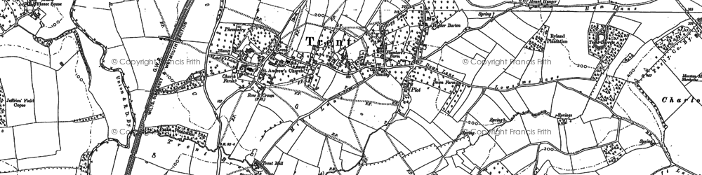 Old map of Trent in 1901