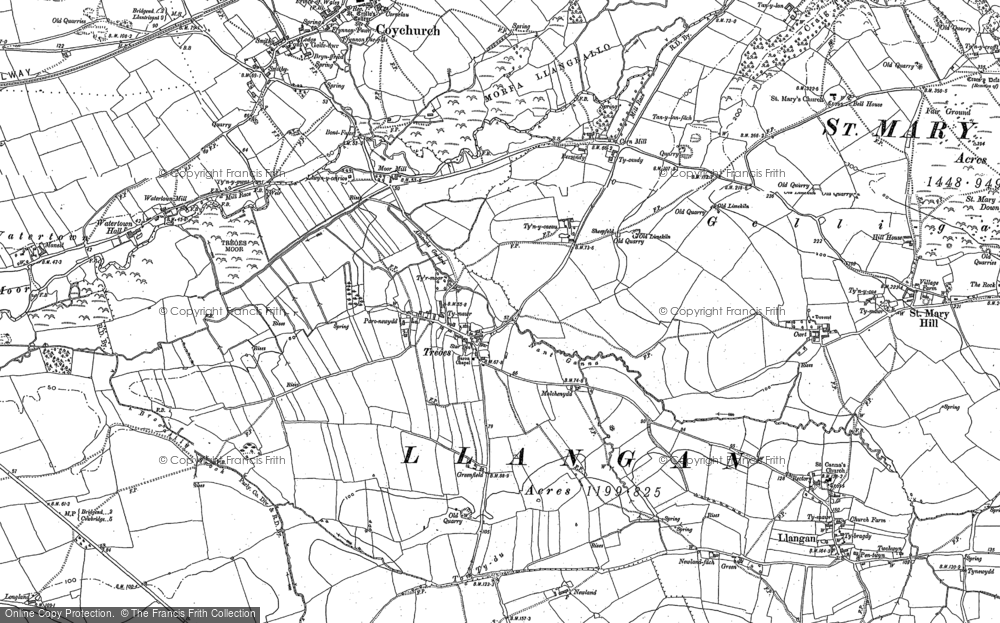 Old Map of Historic Map covering Colychurch in 1897