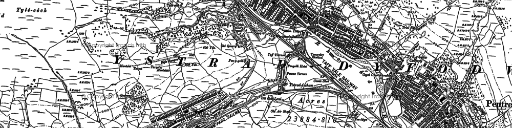 Old map of Treorchy in 1897