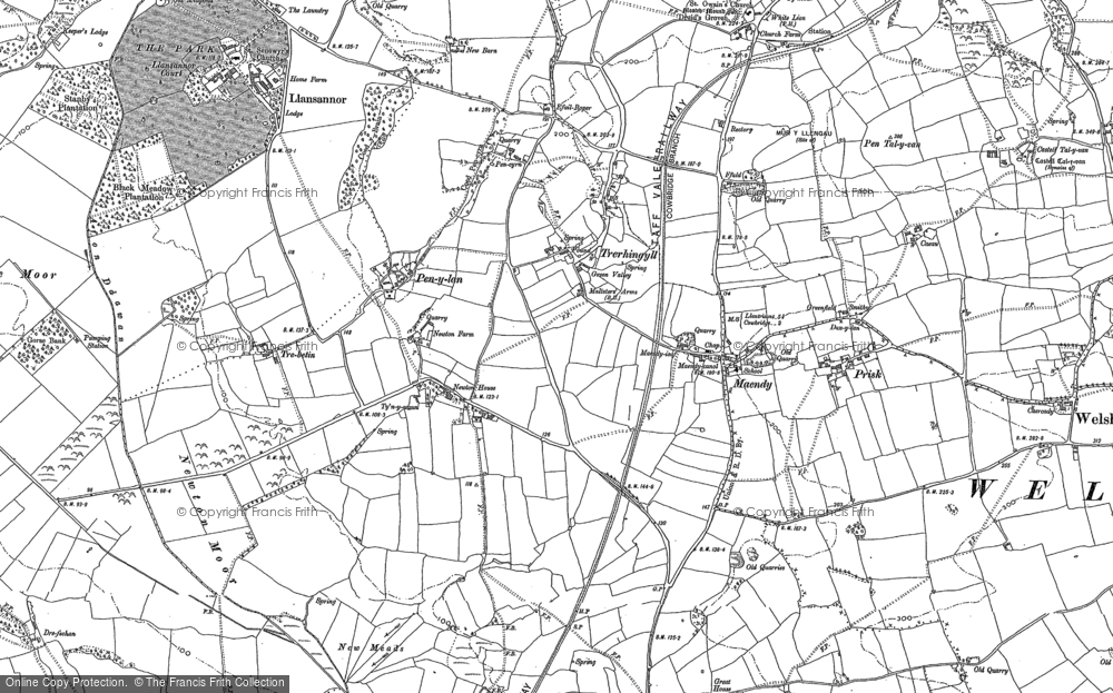 Old Map of Trerhyngyll, 1897 in 1897