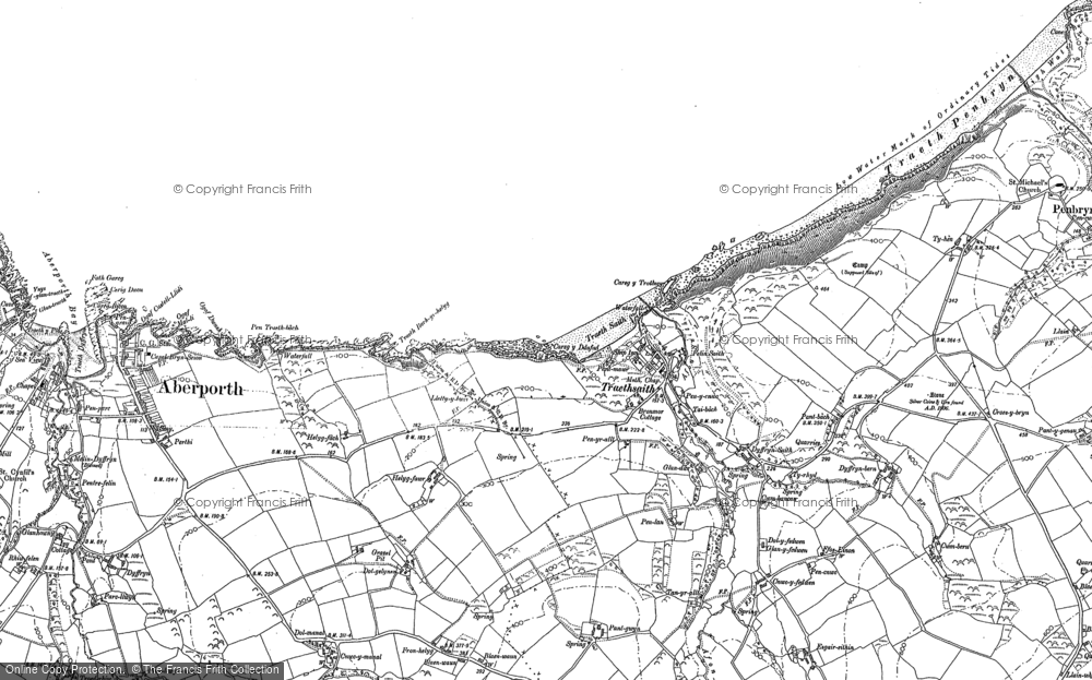 Old Map of Historic Map covering Dyffryn-bern in 1904