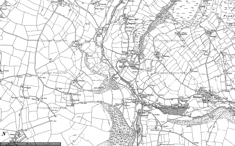 Old Map of Tresarrett, 1880 - 1882 in 1880