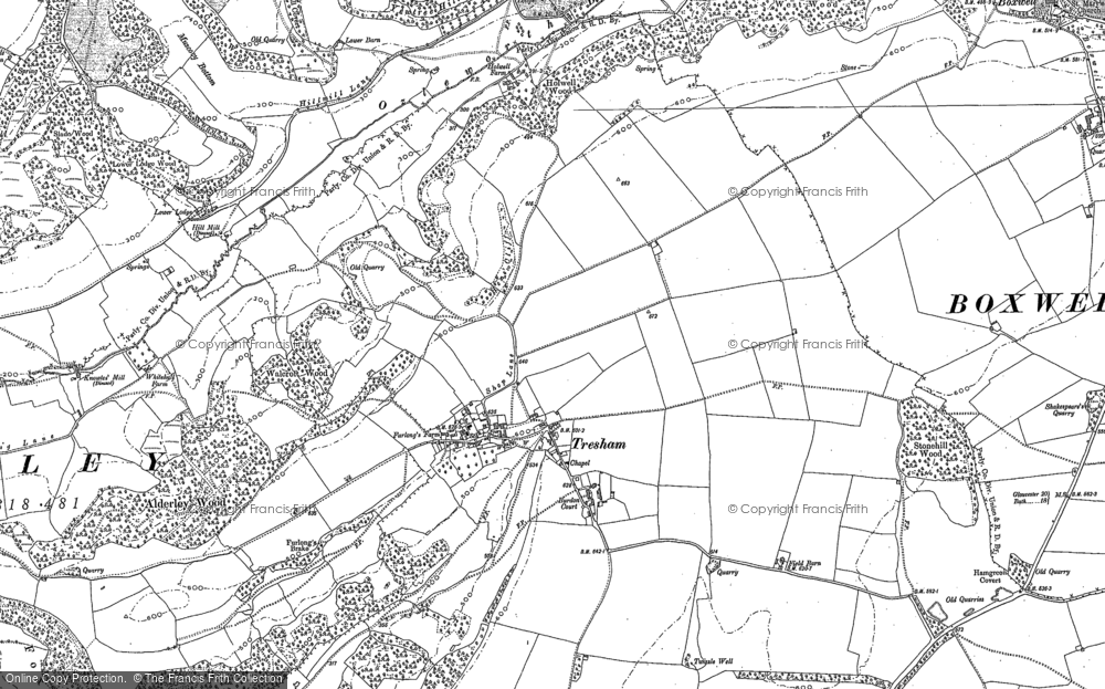 Old Map of Tresham, 1881 - 1901 in 1881