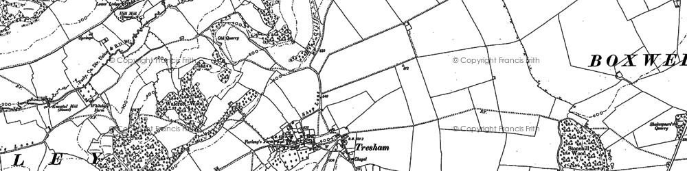 Old map of Tresham in 1881