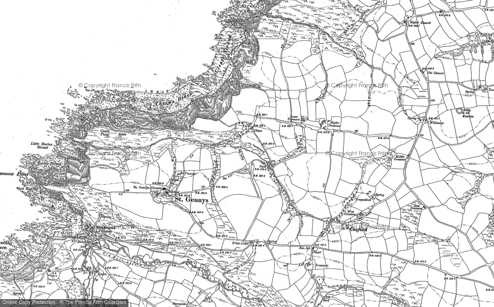 Old Map of Historic Map covering Whitemoor in 1905