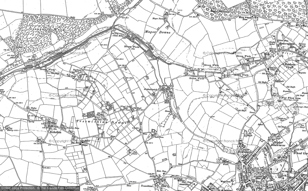 Old Map of Treswithian Downs, 1877 - 1906 in 1877