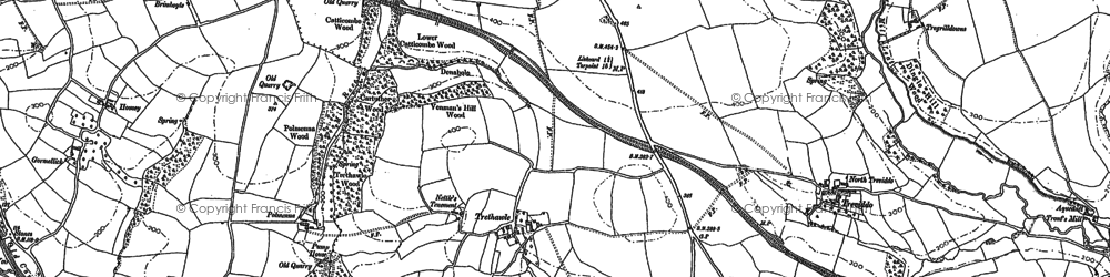 Old map of Trethawle Fm in 1882