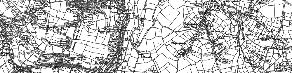 Old map of Trethowel in 1906
