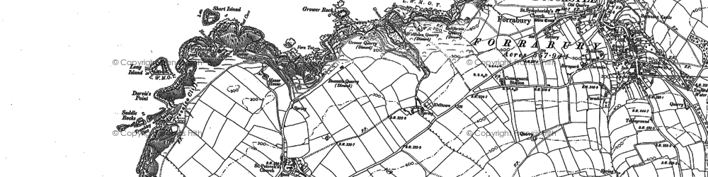 Old map of Trevalga in 1905