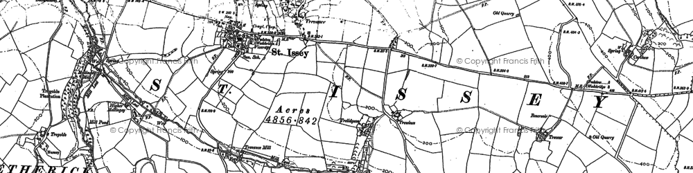 Old map of Trevance in 1880