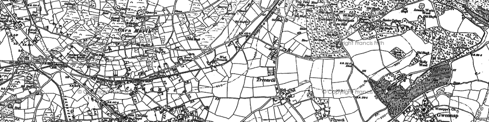 Old map of Trevarth in 1878