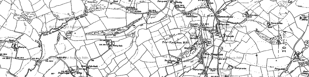 Old map of Trevaughan in 1886