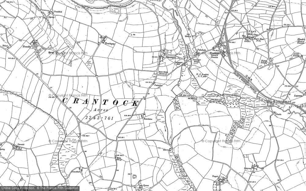 Old Map of Trevemper, 1906 in 1906