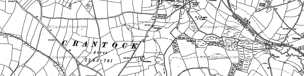 Old map of Trevemper in 1906