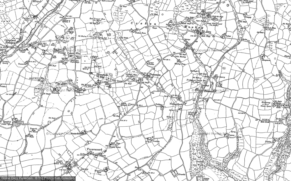 Old Map of Trevenen, 1906 in 1906