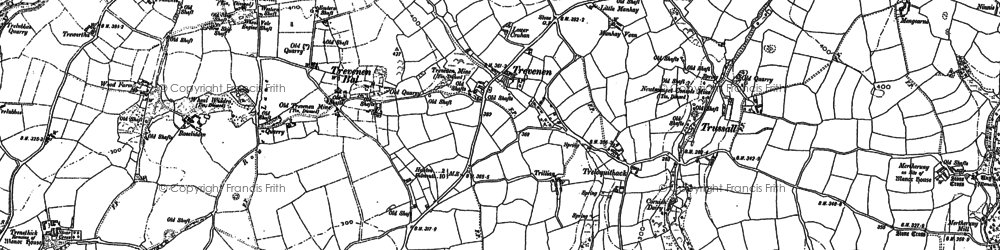 Old map of Trevenen in 1906