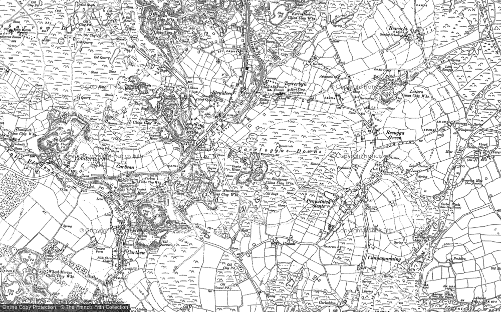Old Map of Treverbyn, 1881 - 1906 in 1881