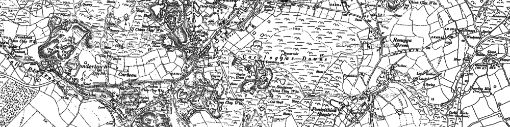 Old map of Treverbyn in 1881