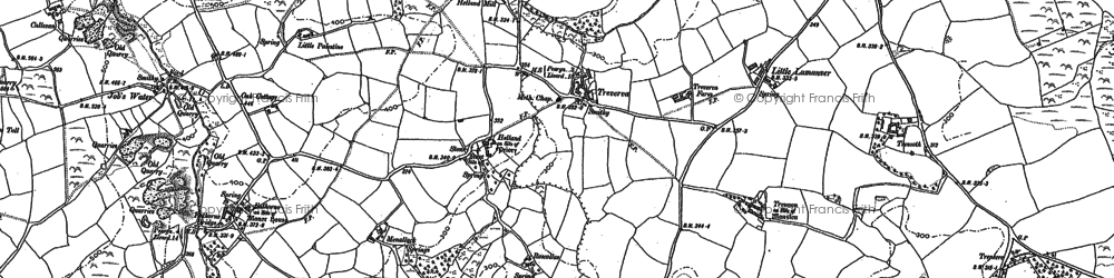 Old map of Bosvathick in 1906