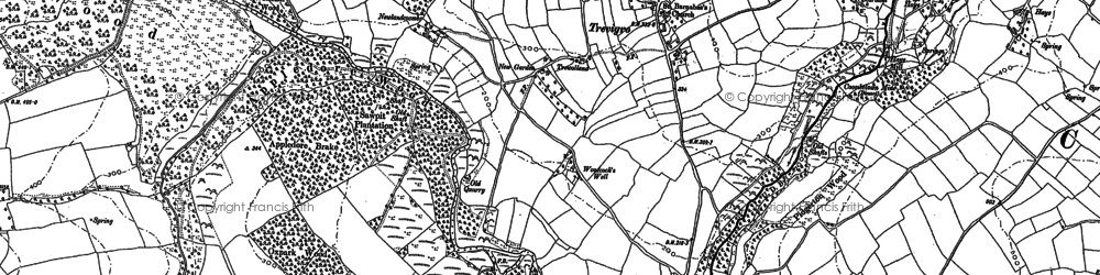 Old map of Trevigro in 1882