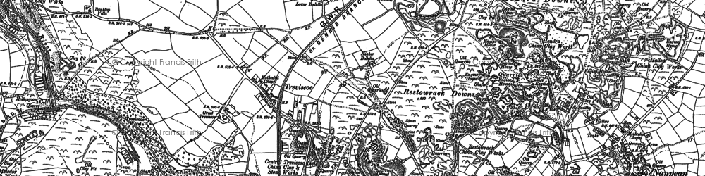 Old map of Treviscoe in 1879