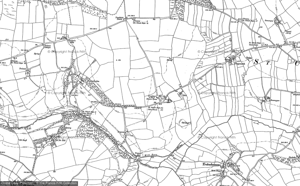 Old Map of Trevithick, 1880 in 1880