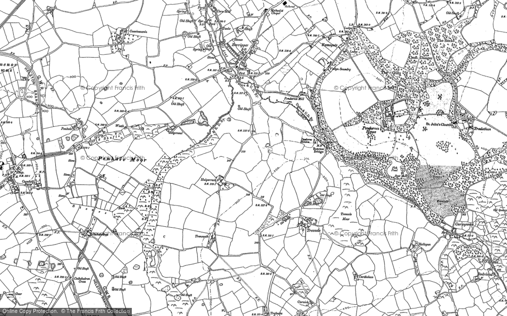 Old Map of Trevoole, 1877 - 1878 in 1877