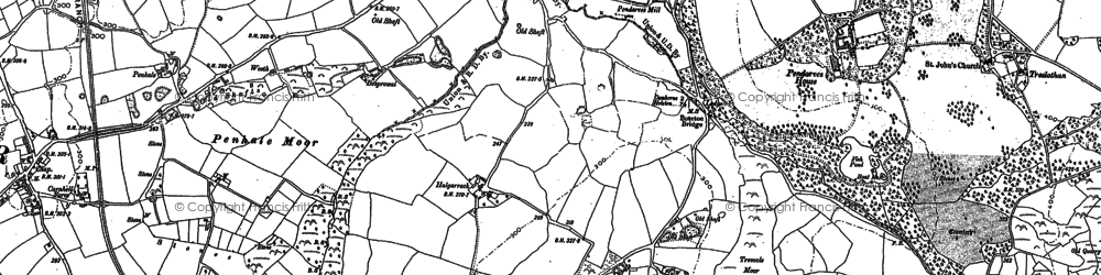 Old map of Trevoole in 1877
