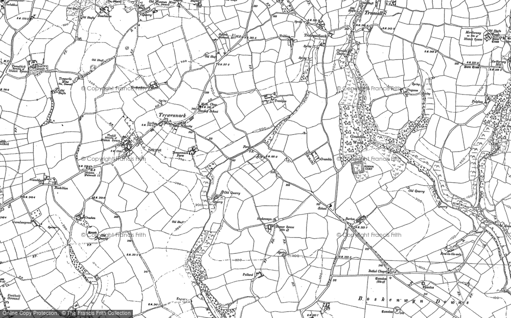 Old Map of Trewennack, 1906 in 1906