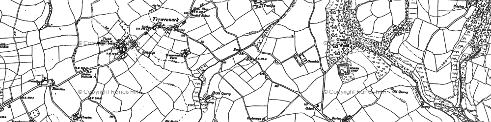 Old map of Trewennack in 1906