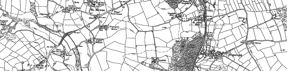 Old map of Trewhiddle in 1881