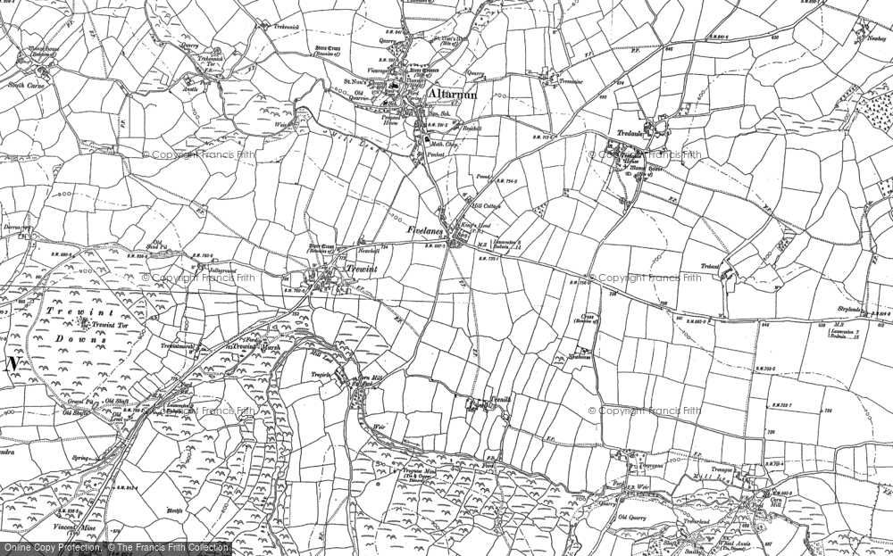 Old Map of Trewint, 1882 in 1882