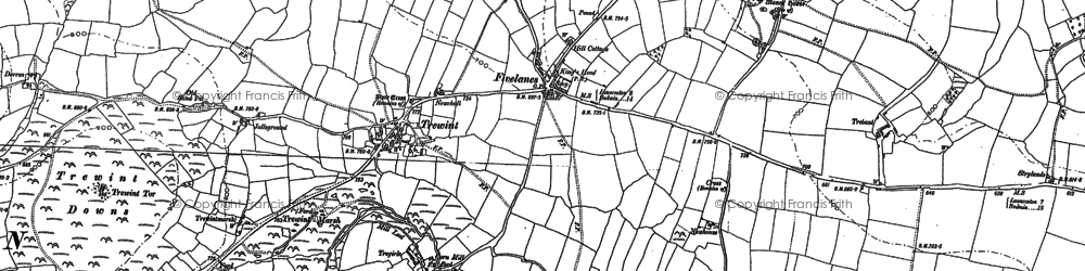 Old map of Hendra Downs in 1882