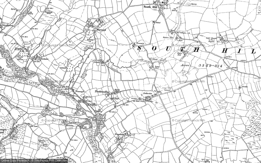 Old Map of Trewoodloe, 1882 - 1905 in 1882
