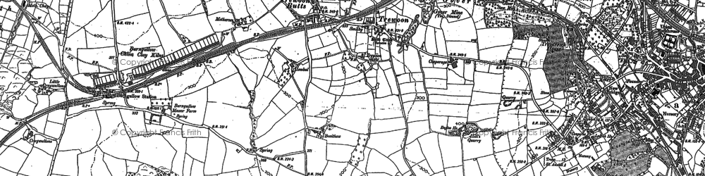 Old map of Bosithow Barn in 1879