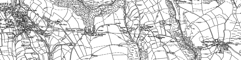 Old map of Treworld in 1905