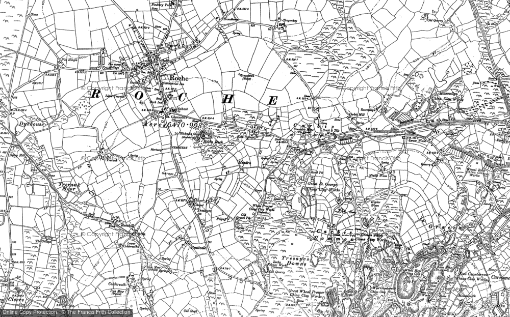 Old Map of Trezaise, 1879 - 1881 in 1879